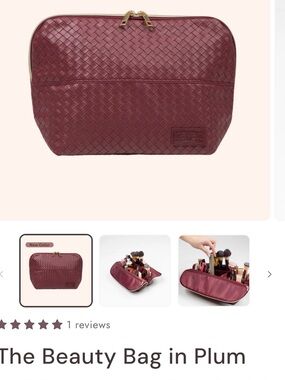 New--Haven Beauty Bag in Plum - Cosmetic Organizer